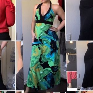 Green Floor-Length Dress